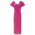 Load image into Gallery viewer, Pink / One Size Cotton Rich Solid Zip Nightdress The Orange Tags
