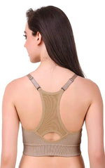 Load image into Gallery viewer, Cream / L Super High Impact Incredible Sexy Sport Wire Free Padded Work Out Sport Bra Wr50 The Orange Tags
