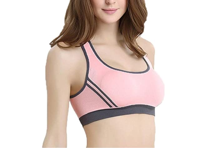 Baby Pink / S Super High Impact Incredible Sexy Sport Wire Free Padded Work Out Sport Bra The Orange Tags