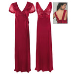 Afbeelding in Gallery-weergave laden, Satin 2 Pcs Nighty and Robe The Orange Tags
