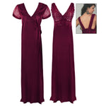 Load image into Gallery viewer, Satin 2 Pcs Nighty and Robe The Orange Tags
