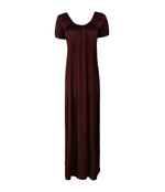 Load image into Gallery viewer, Dark Wine / L Long satin maxi dress with Lace The Orange Tags
