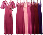Charger l&#39;image dans la galerie, Satin Nighty And Robe 2 Pcs Nightdress The Orange Tags

