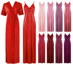 Load image into Gallery viewer, Satin Strappy Long Nighty With Dressing Gown / Robe The Orange Tags
