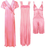Afbeelding in Gallery-weergave laden, Baby Pink / One Size Ladies Satin Nightwear Set / Pyjama Set The Orange Tags
