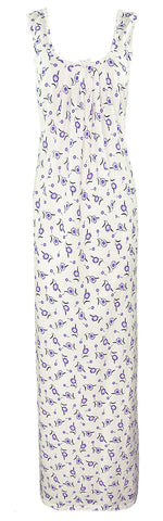 Загрузить изображение в средство просмотра галереи, Purple- Flower Print / XL NEW WOMENS NIGHTSHIRT LADIES SLEEVELESS COTTON NIGHTY NIGHTDRESS 18-22 The Orange Tags
