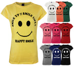Load image into Gallery viewer, HAPPY SMILE Round Neck Top T-Shirt The Orange Tags
