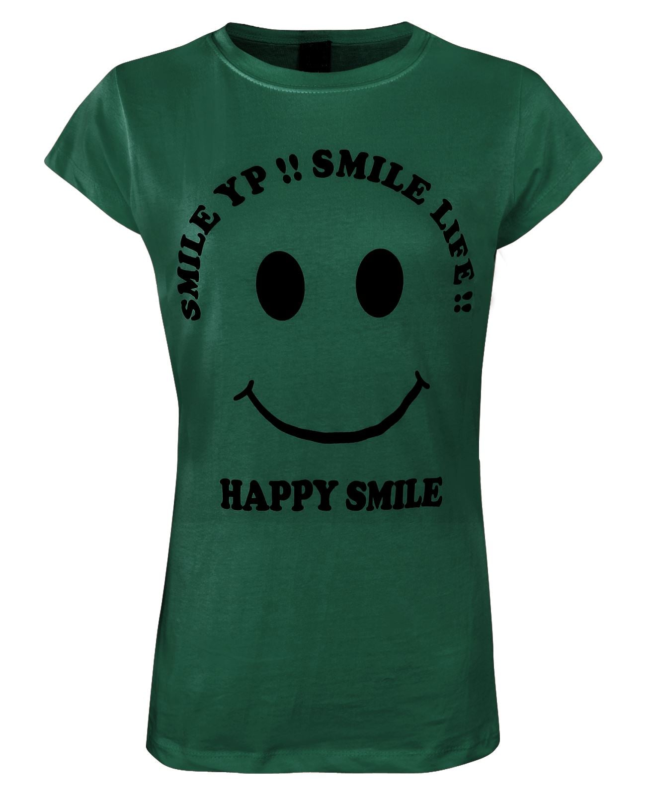 Green / 6-12 HAPPY SMILE Round Neck Top T-Shirt The Orange Tags