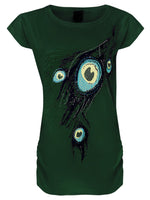 Load image into Gallery viewer, Green / One Size: Regular (6-12) Ladies Girls Cap Sleeve Printed T-Shirt The Orange Tags
