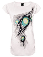 Load image into Gallery viewer, White / One Size: Regular (6-12) Ladies Girls Cap Sleeve Printed T-Shirt The Orange Tags
