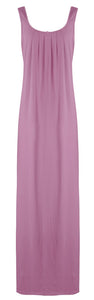 L. Purple- Plain / One Size Cotton Nighty Slip Heart Print / Plain Night Gown Free Size The Orange Tags