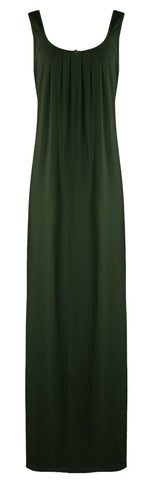 Afbeelding in Gallery-weergave laden, Jade Green- Plain / One Size Cotton Nighty Slip Heart Print / Plain Night Gown Free Size The Orange Tags
