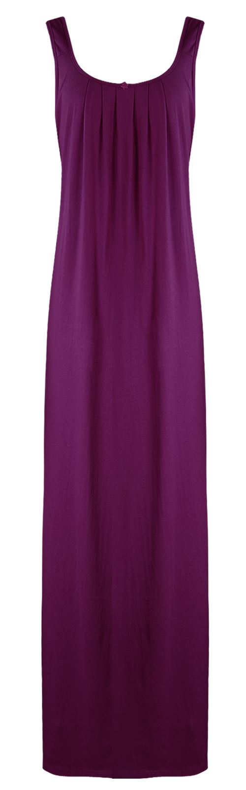 Purple- Plain / One Size Cotton Nighty Slip Heart Print / Plain Night Gown Free Size The Orange Tags