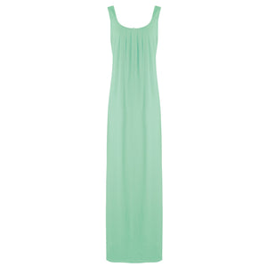 Sea Green- Plain / One Size Cotton Nighty Slip Heart Print / Plain Night Gown Free Size The Orange Tags