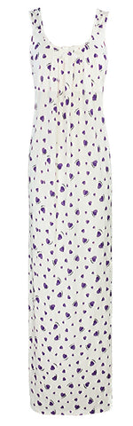 Afbeelding in Gallery-weergave laden, Purple / XL Cotton Rich Heart Print Long Nighty The Orange Tags
