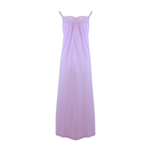 Light Purple / 10-16 Women Cotton Nightshirt Plain Summer Nightslip The Orange Tags