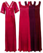 Load image into Gallery viewer, Satin Plus Size 2pc Set Robe &amp; Nighty The Orange Tags
