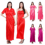 Charger l&#39;image dans la galerie, Satin Nightdress With Robe Nightwear Set The Orange Tags
