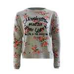 Load image into Gallery viewer, Flower Print Sweatshirt Pullover The Orange Tags
