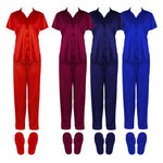 Afbeelding in Gallery-weergave laden, Satin Pyjama Set With Bedroom Sleepers The Orange Tags

