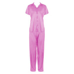 Charger l&#39;image dans la galerie, Rose / One Size Satin Pyjama Set With Bedroom Sleepers The Orange Tags
