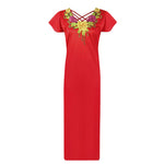 Load image into Gallery viewer, Red / One Size Designer Silky Satin Nightdress / Maxi The Orange Tags

