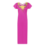 Načíst obrázek do prohlížeče Galerie, Pink / One Size Designer Silky Satin Nightdress / Maxi The Orange Tags
