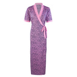 Afbeelding in Gallery-weergave laden, Pink / One Size Animal Print Cotton Robe / Wrap Gown The Orange Tags
