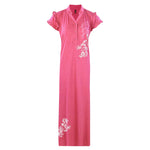 Afbeelding in Gallery-weergave laden, Pink / One Size Ladies Collor Neck Full Length Nighty The Orange Tags
