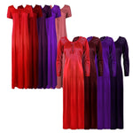 Charger l&#39;image dans la galerie, Satin Solid Colour Plus Size Long Nightdress / Nightie The Orange Tags
