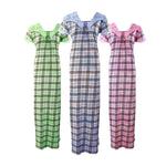 Afbeelding in Gallery-weergave laden, Cotton Rich Check Print Nightdress The Orange Tags
