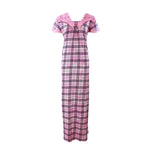 Afbeelding in Gallery-weergave laden, Pink / L Cotton Rich Check Print Nightdress The Orange Tags
