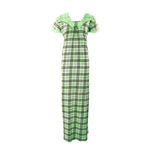 Afbeelding in Gallery-weergave laden, Green / L Cotton Rich Check Print Nightdress The Orange Tags
