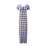 Afbeelding in Gallery-weergave laden, Blue / L Cotton Rich Check Print Nightdress The Orange Tags
