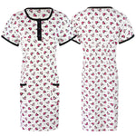 Load image into Gallery viewer, White / XL Ladies / Girls Plus Size Short Printed Nightshirt The Orange Tags
