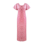 Afbeelding in Gallery-weergave laden, Pink / One Size Cotton Rich Printed Nightdress The Orange Tags

