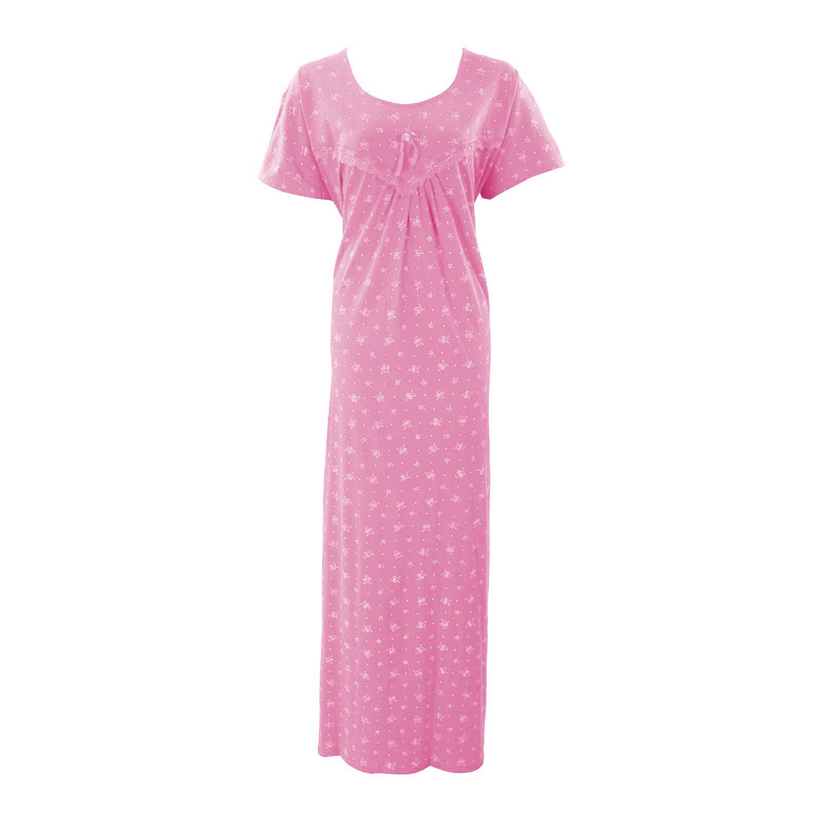 Baby Pink / XL Cotton Rich Plus Size Nightgown The Orange Tags