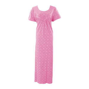 Baby Pink / XL Cotton Rich Plus Size Nightgown The Orange Tags