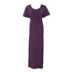 Загрузить изображение в средство просмотра галереи, Dark Purple / XL Cotton Rich Plus Size Nightgown The Orange Tags
