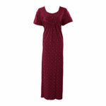 Charger l&#39;image dans la galerie, Deep Red / XL Cotton Rich Plus Size Nightgown The Orange Tags
