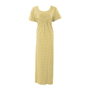 Yellow / XL Cotton Rich Plus Size Nightgown The Orange Tags