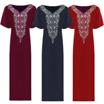 Afbeelding in Gallery-weergave laden, Nova Plus Size Embroidered Nightdress The Orange Tags
