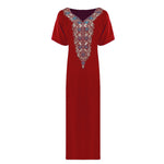 Afbeelding in Gallery-weergave laden, Red / L Nova Plus Size Embroidered Nightdress The Orange Tags
