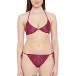 Load image into Gallery viewer, Deep Red / One Size: Regular String Bra Brief Set with Bedroom Sleepers- One Size The Orange Tags
