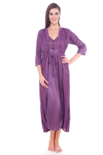 Load image into Gallery viewer, Purple / L (8-14) Women Lace Satin Silk Nightdress Ladies Sexy Lingerie Sleepwear Pajamas UK The Orange Tags
