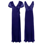 Afbeelding in Gallery-weergave laden, Blue / One Size Satin 2 Pcs Nighty and Robe The Orange Tags

