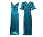 Load image into Gallery viewer, Designer Satin Nightwear Nighty and Robe The Orange Tags
