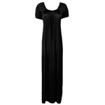 Afbeelding in Gallery-weergave laden, Black / L Long satin maxi dress with Lace The Orange Tags
