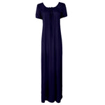 Load image into Gallery viewer, Navy / L Long satin maxi dress with Lace The Orange Tags
