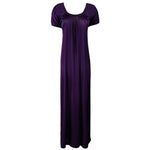 Charger l&#39;image dans la galerie, Dark Purple / L Long satin maxi dress with Lace The Orange Tags
